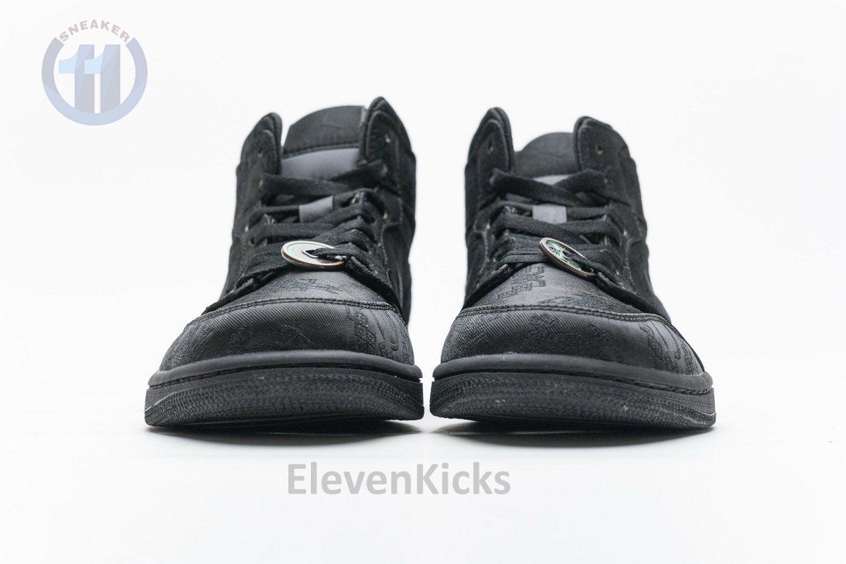 CU2804-300 Edison Chen x Air Jordan 1 Mid “Fearless Black”