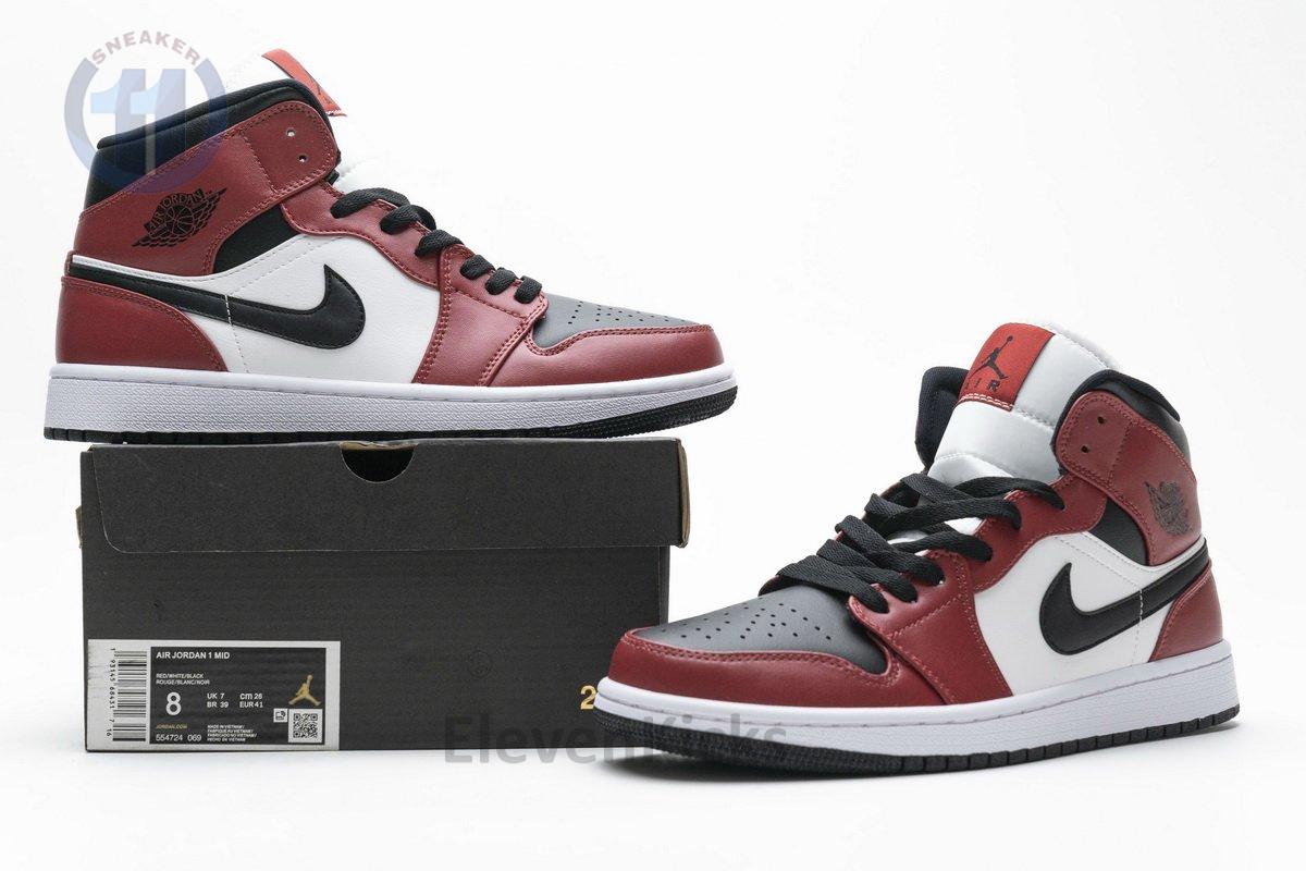 554725-069 Air Jordan 1 Mid Gym Red