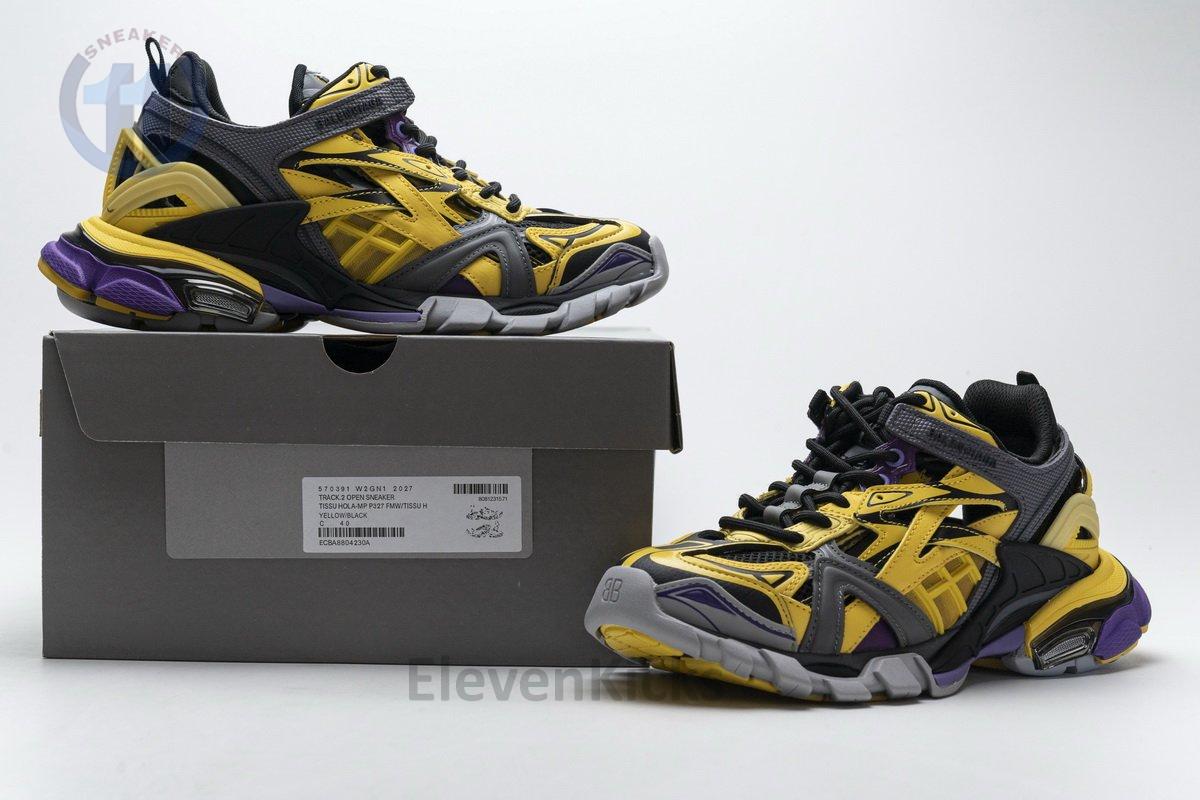 570391 W2GN1 2027 Blenciaga Track 2 Sneaker Yellow Black