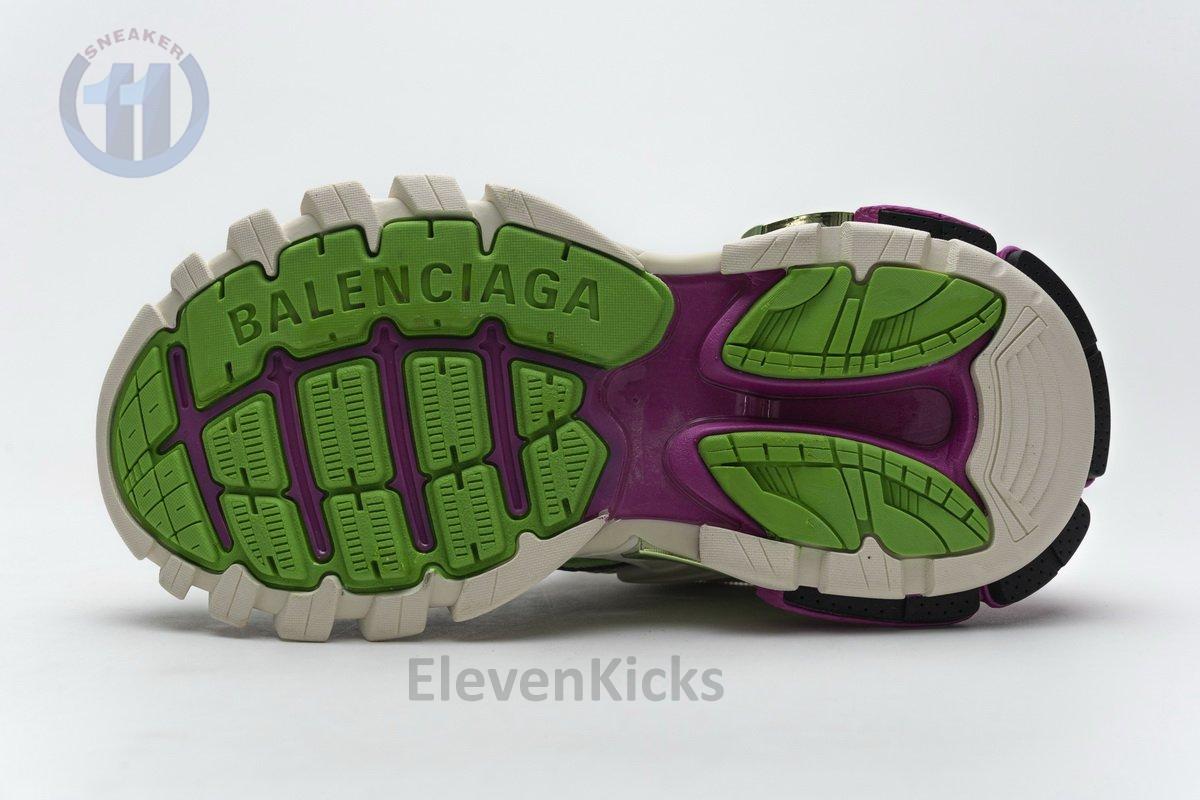 568615 W2GN3 9199 Blenciaga Track 2 Sneaker White Green Pink