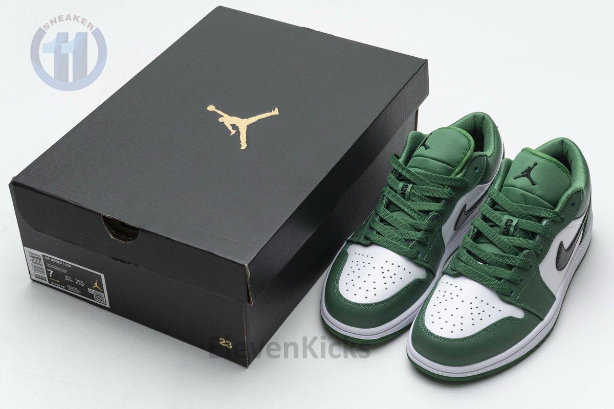 553558-301 Air Jordan 1 Low Pine Green