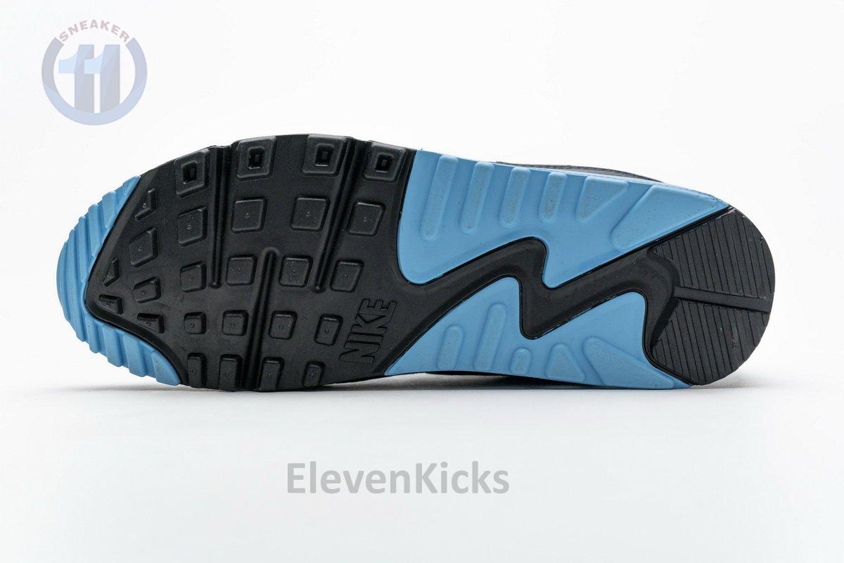 CJ7197-002 Undefeated x Nike Air Max 90 Black Blue Fury