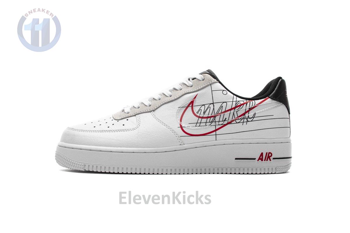 CK9257-100 Nike Air Force 1 ’07 LV8 White Black Pure Platinum