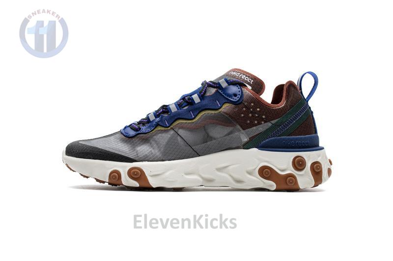 Nike React Element 87 MossBlackDeep Royal Blue AO1090-200