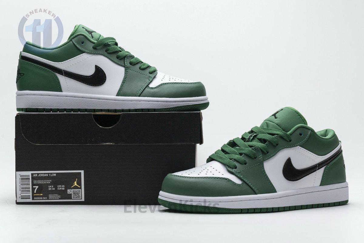 553558-301 Air Jordan 1 Low Pine Green