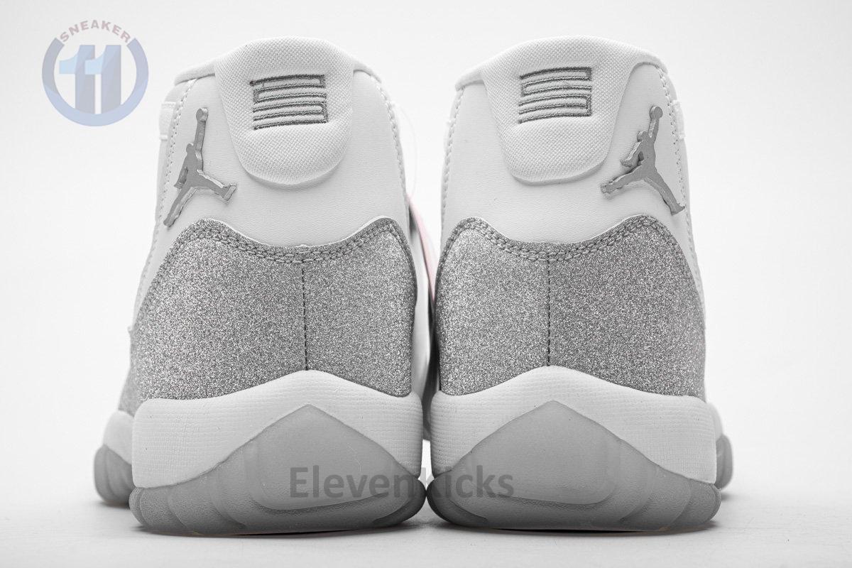 AR0715-100 WMNS Air Jordan 11 Retro White Metallic Silver
