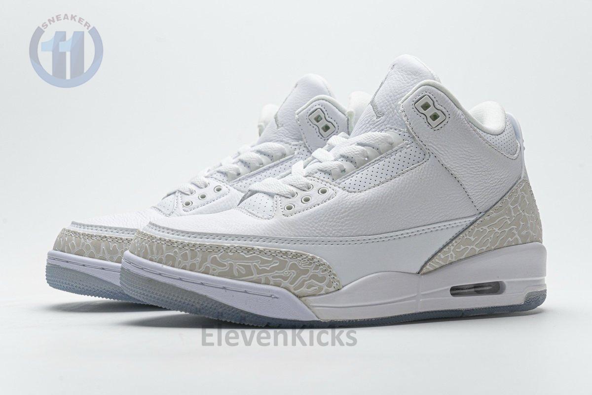 136064-111 Air Jordan 3 Retro Pure White
