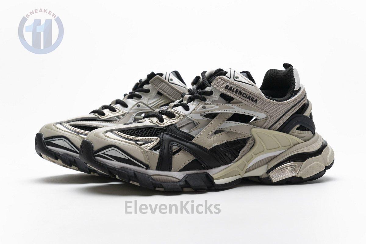 570391 W2GN9 2009 Blenciaga Track 2 Sneaker Champagne Black