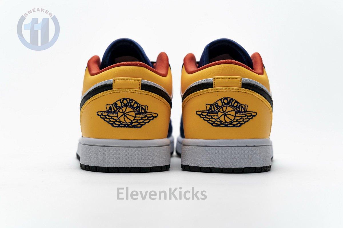 553558-123 Air Jordan 1 Low Blue Yellow Orange