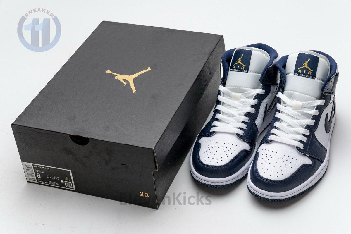 554724-174 Air Jordan 1 Mid Obsidian
