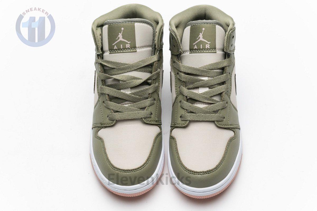 555112-225 Air Jordan 1 Mid GS Trooper Bleached Coral