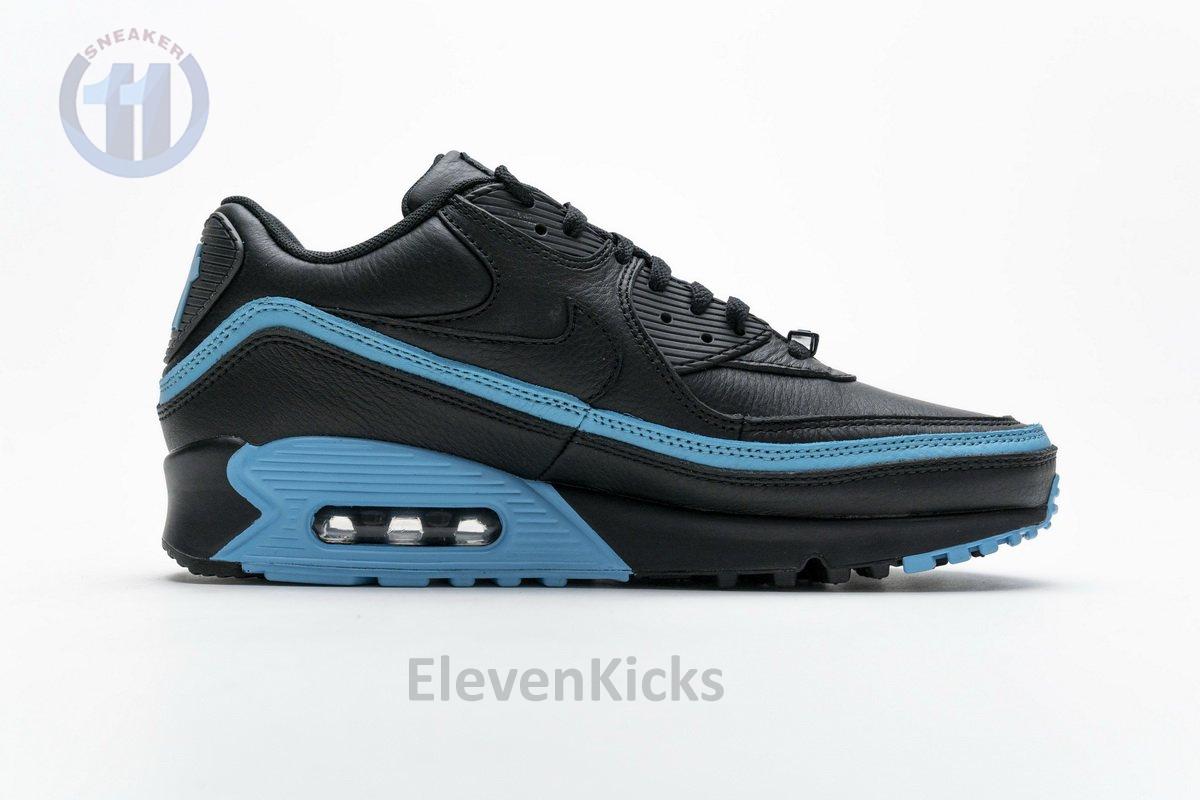 CJ7197-002 Undefeated x Nike Air Max 90 Black Blue Fury