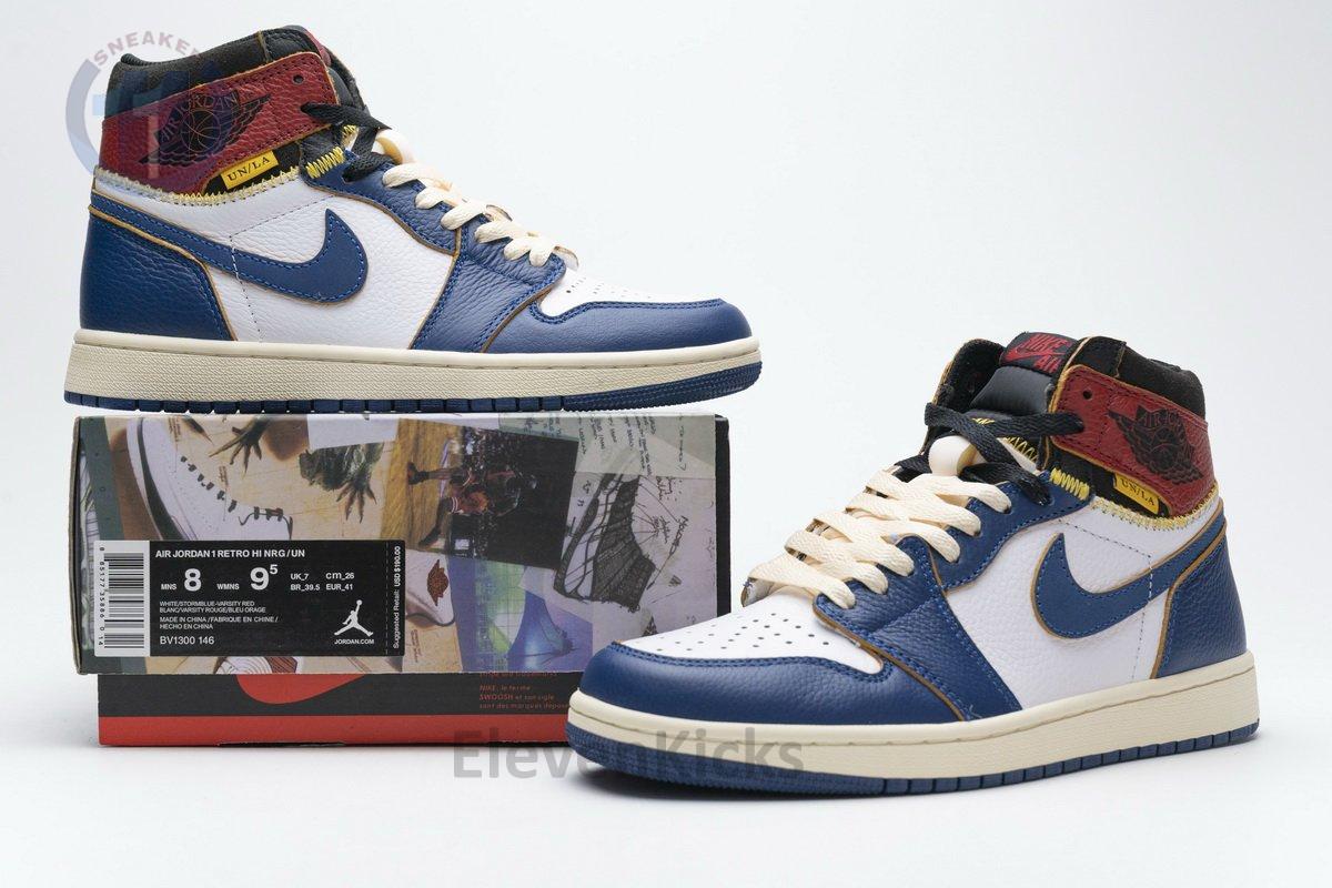 BV1300-146 Air Jordan 1 Retro High Union Los Angeles Blue Toe