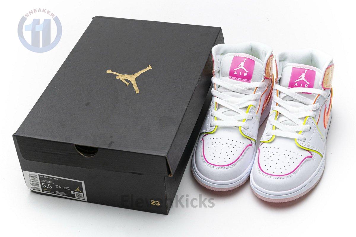 CV4611-100 Air Jordan 1 Mid GS “Edge Glow”