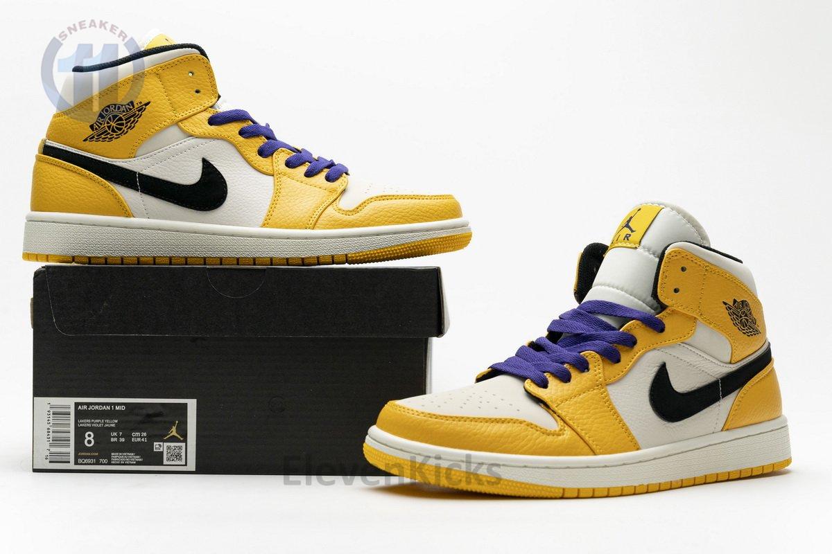 852542-700 Air Jordan 1 Mid Lakers