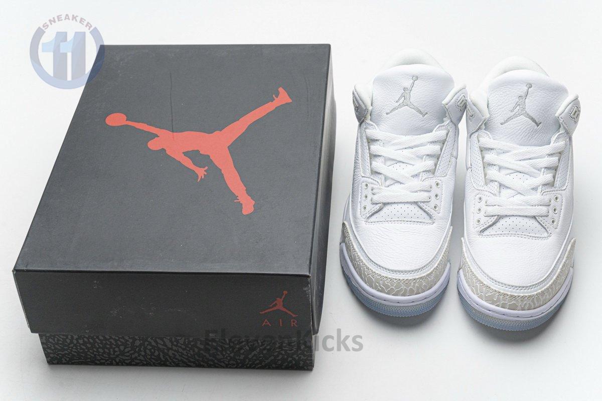 136064-111 Air Jordan 3 Retro Pure White