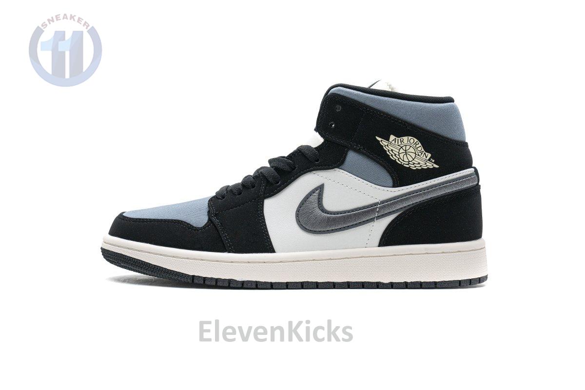 852542-011 Air Jordan 1 Mid SE “Satin Grey”