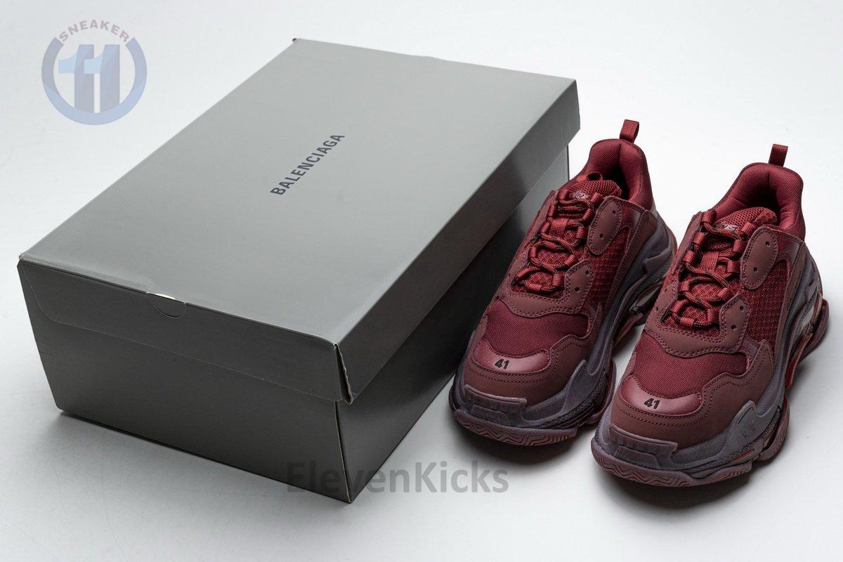 541624 w09e1 1628 Ba*len*cia*ga triple s red wine