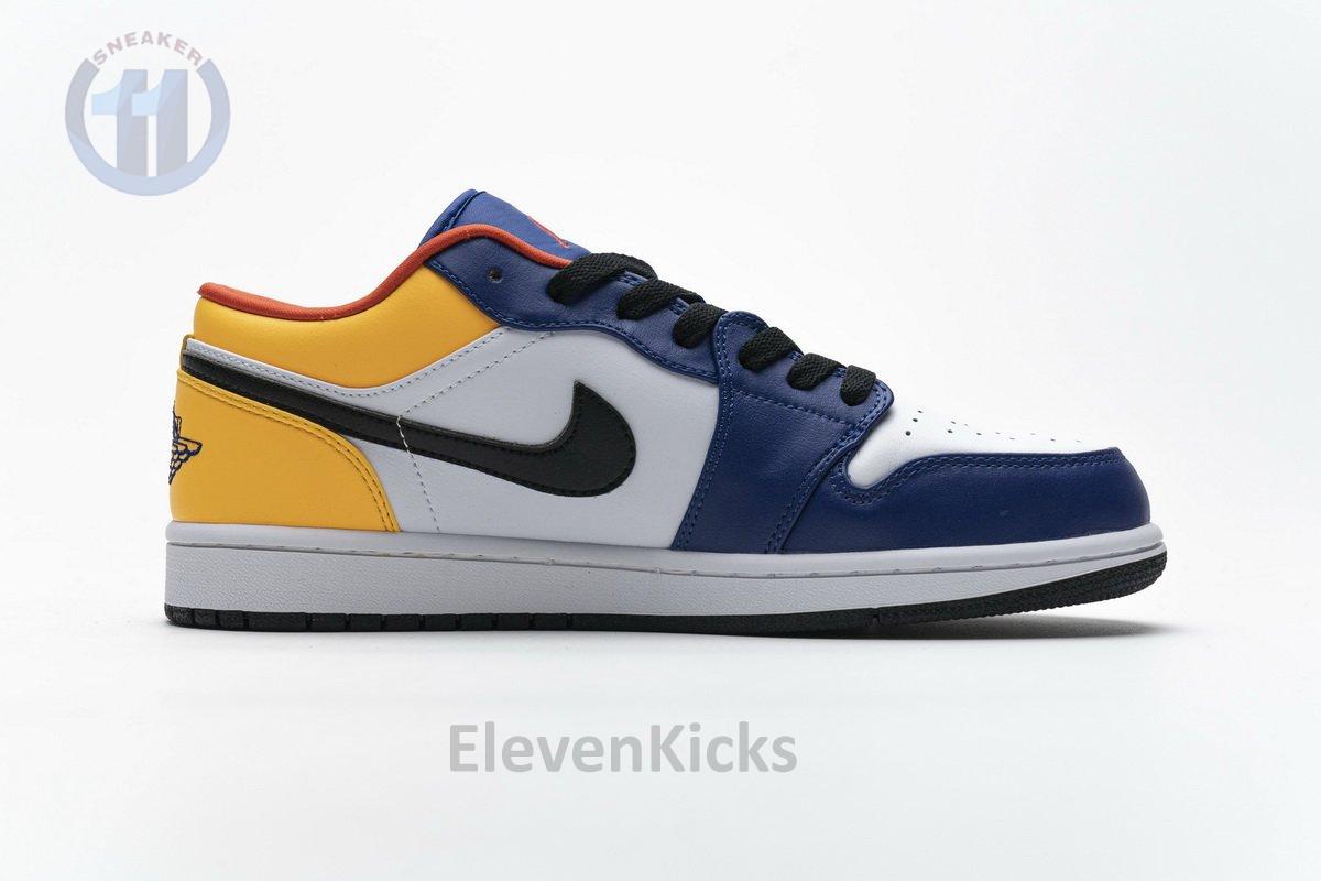 553558-123 Air Jordan 1 Low Blue Yellow Orange