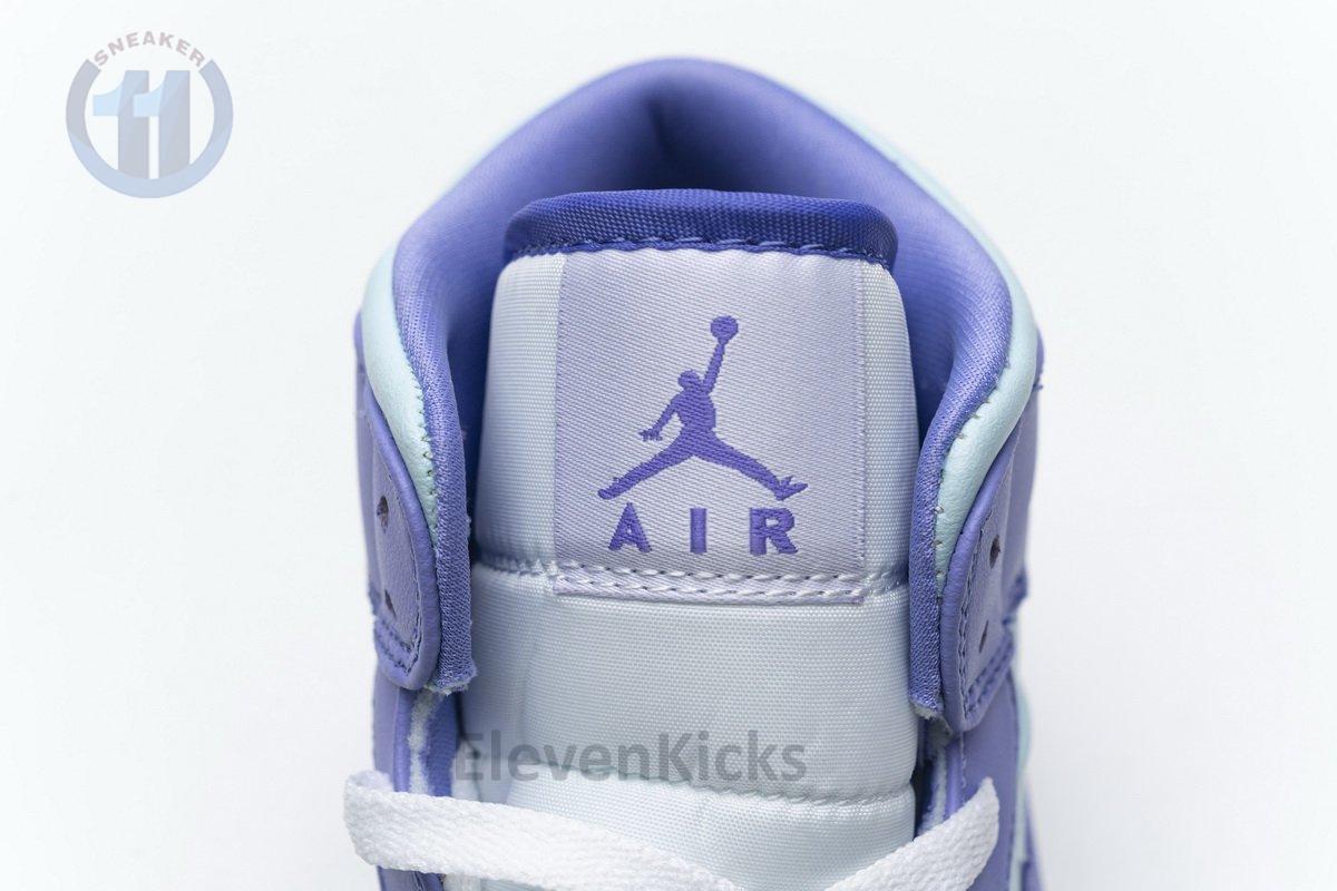554725-500 Air Jordan 1 Mid Purple Aqua Blue