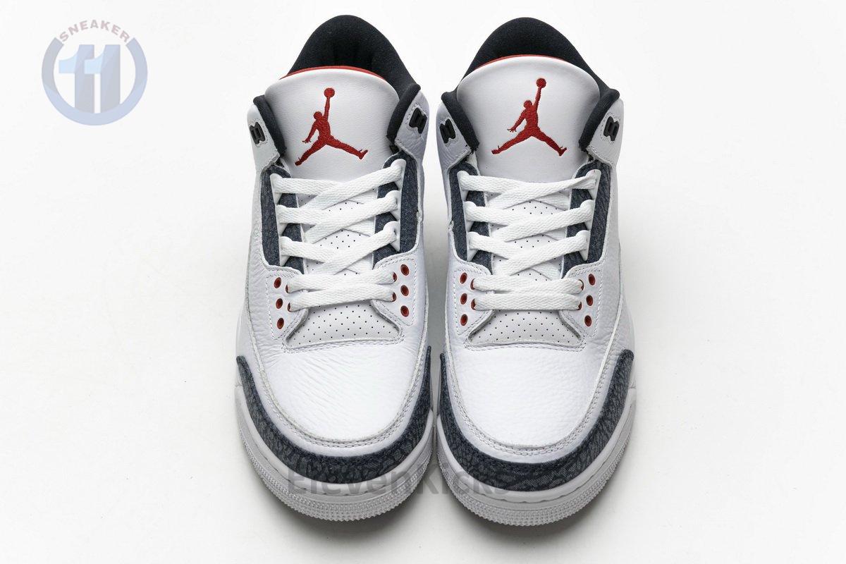 CZ6431-100 Air Jordan 3 Retro Fire Red Denim