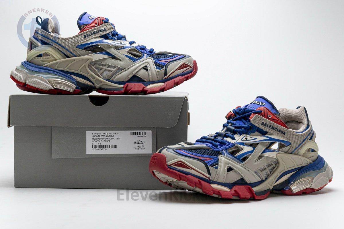 570391 W2GN2 8570 Blenciaga Track 2 Sneaker Beige Blue