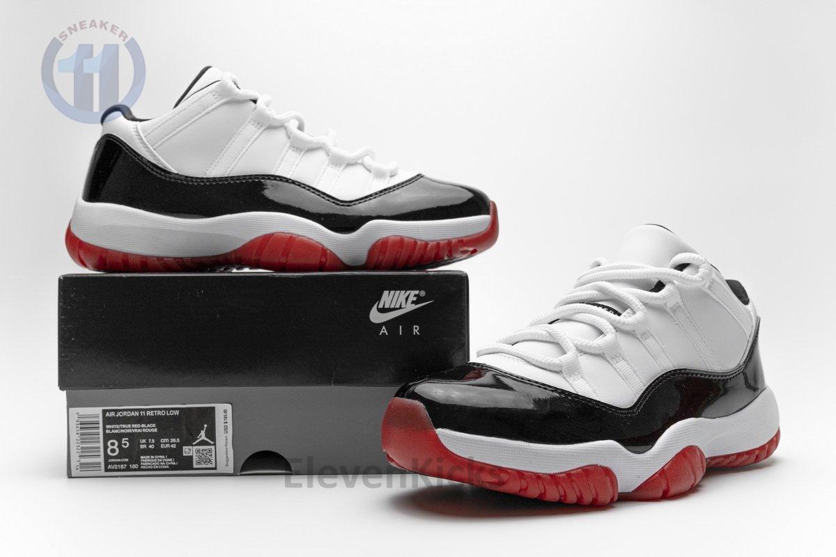 AV2187-160 Air Jordan 11 Low “White Bred”