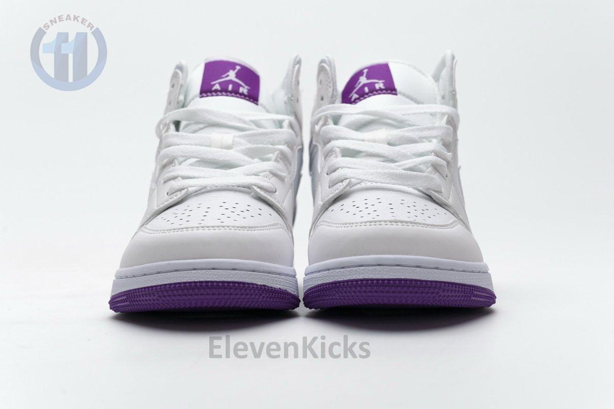 555112-100 Air Jordan 1 Mid SE White Fuchsia Blast