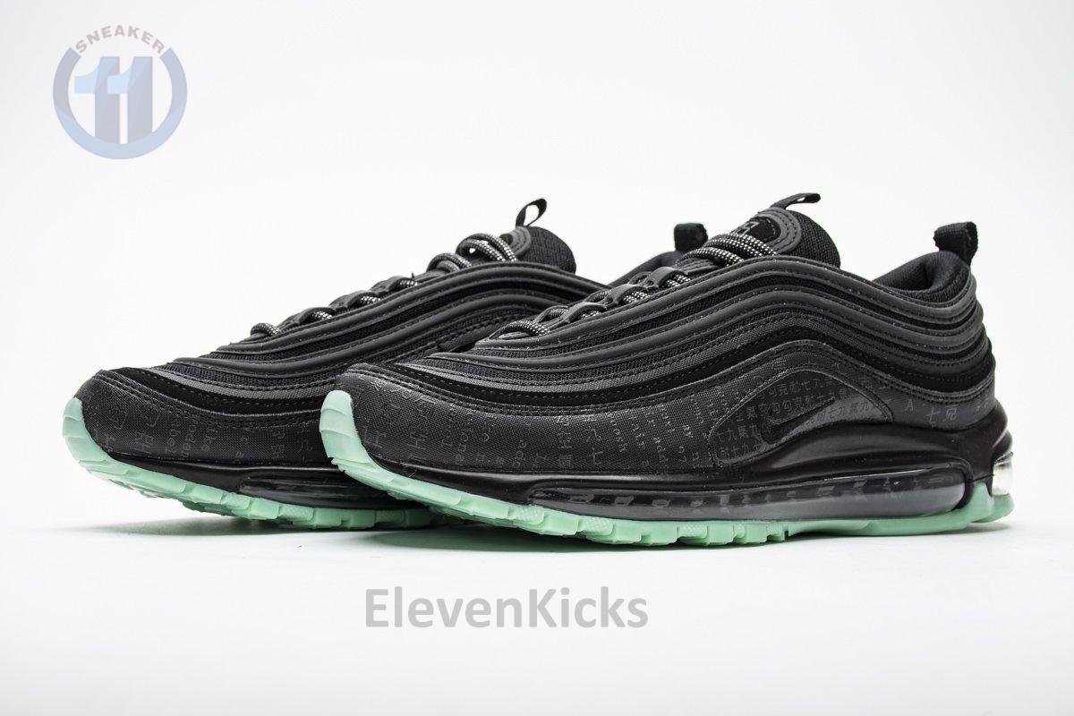 921826-017 Nike Air Max 97 Black Green Glow