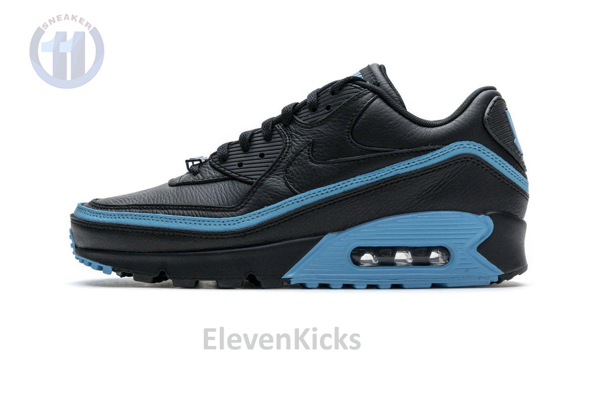 CJ7197-002 Undefeated x Nike Air Max 90 Black Blue Fury