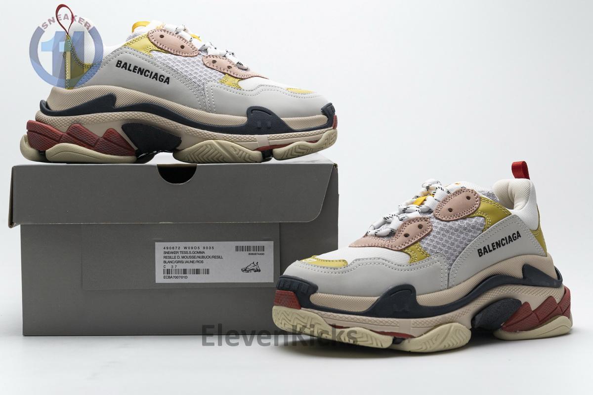 490672 w09o5 9035 Ba*len*cia*ga triple s black yellow pink