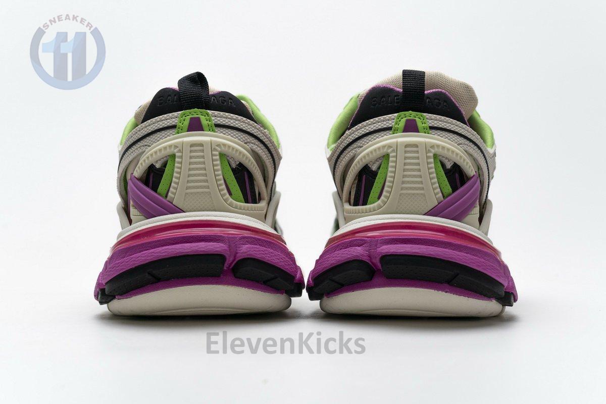 568615 W2GN3 9199 Blenciaga Track 2 Sneaker White Green Pink