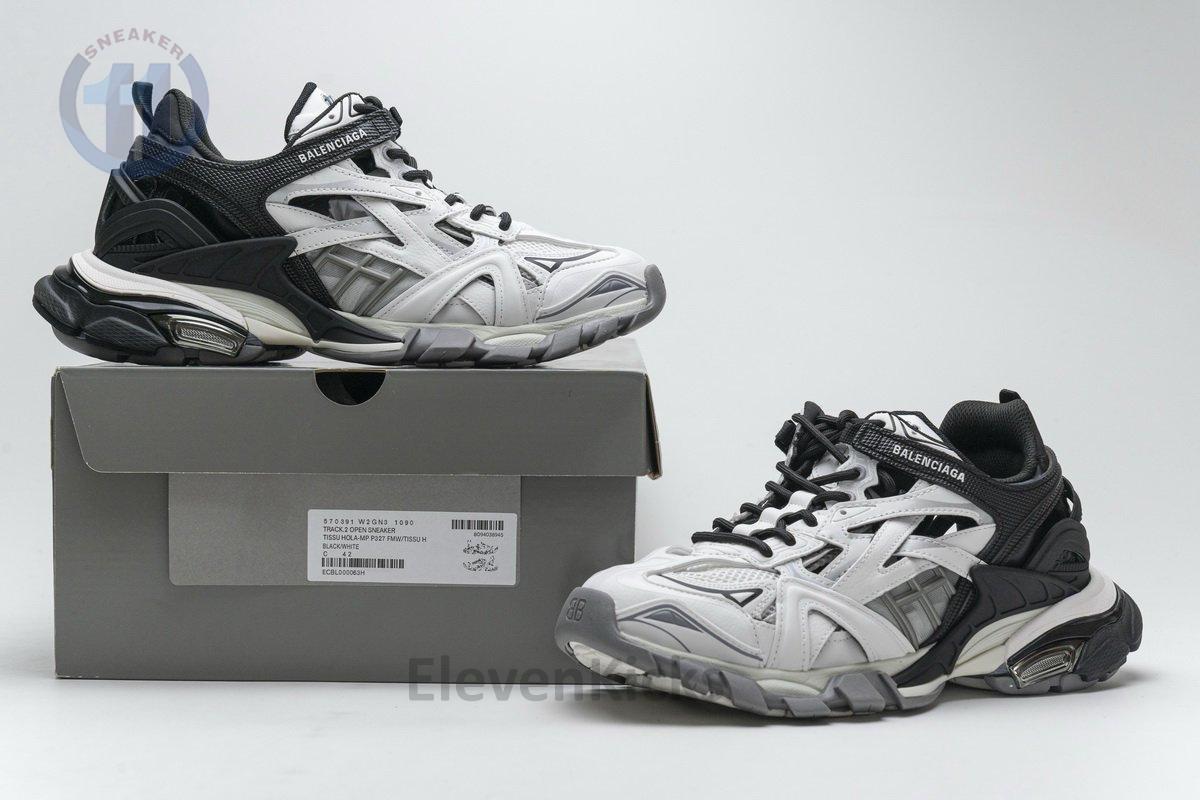 570391 W2GN3 1090 Blenciaga Track 2 Sneaker Black White