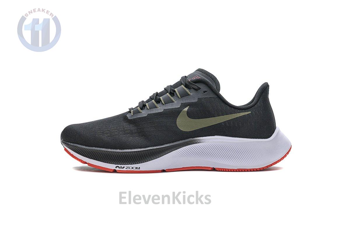 BQ9646-004 Nike Air Zoom Pegasus 37 Black Medium Olive Aqua