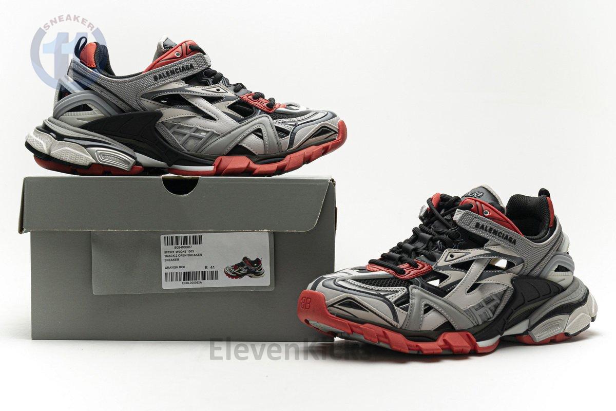 570391 W2GN3 1003 Blenciaga Track 2 Sneaker Grey Red