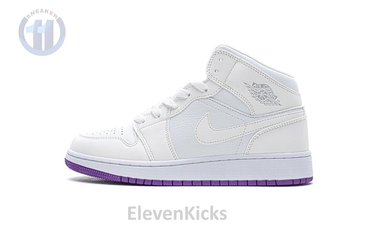 555112-100 Air Jordan 1 Mid SE White Fuchsia Blast