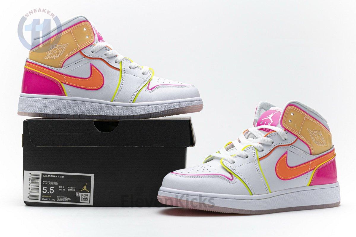 CV4611-100 Air Jordan 1 Mid GS “Edge Glow”