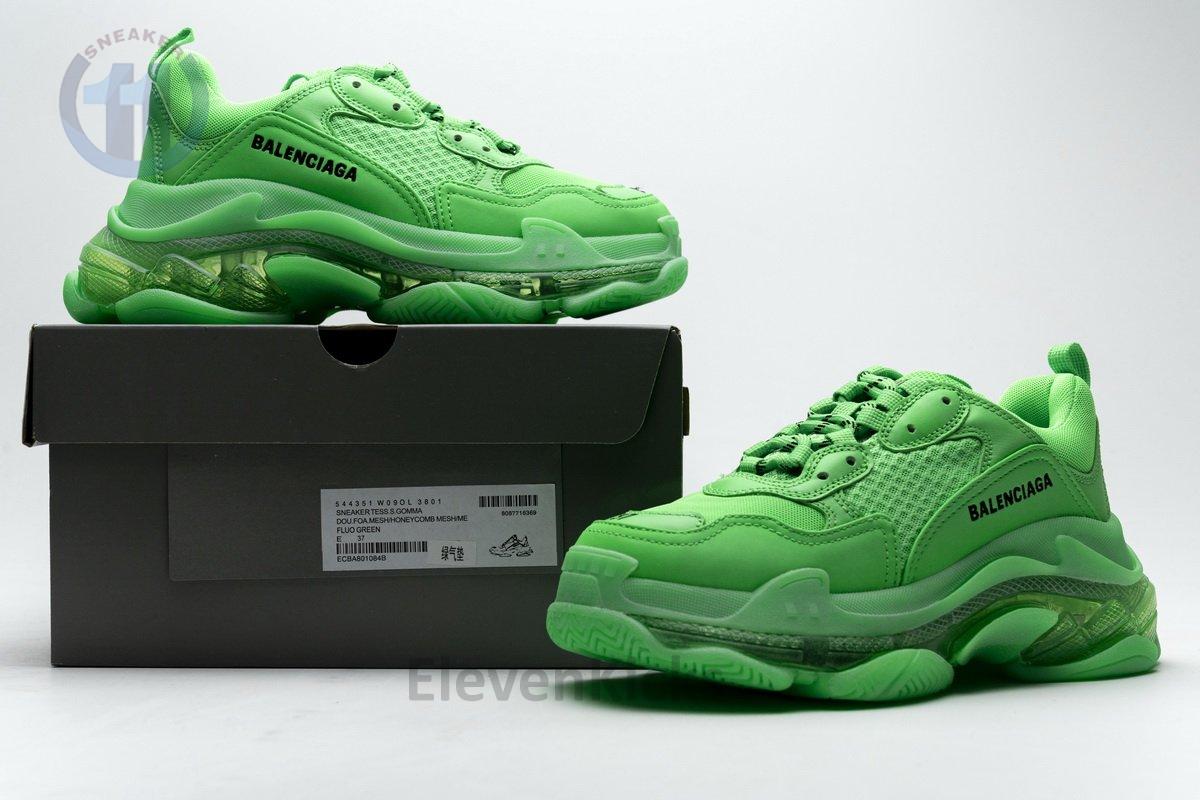 544351 w09ol 3801 Ba*len*cia*ga triple s fluo green