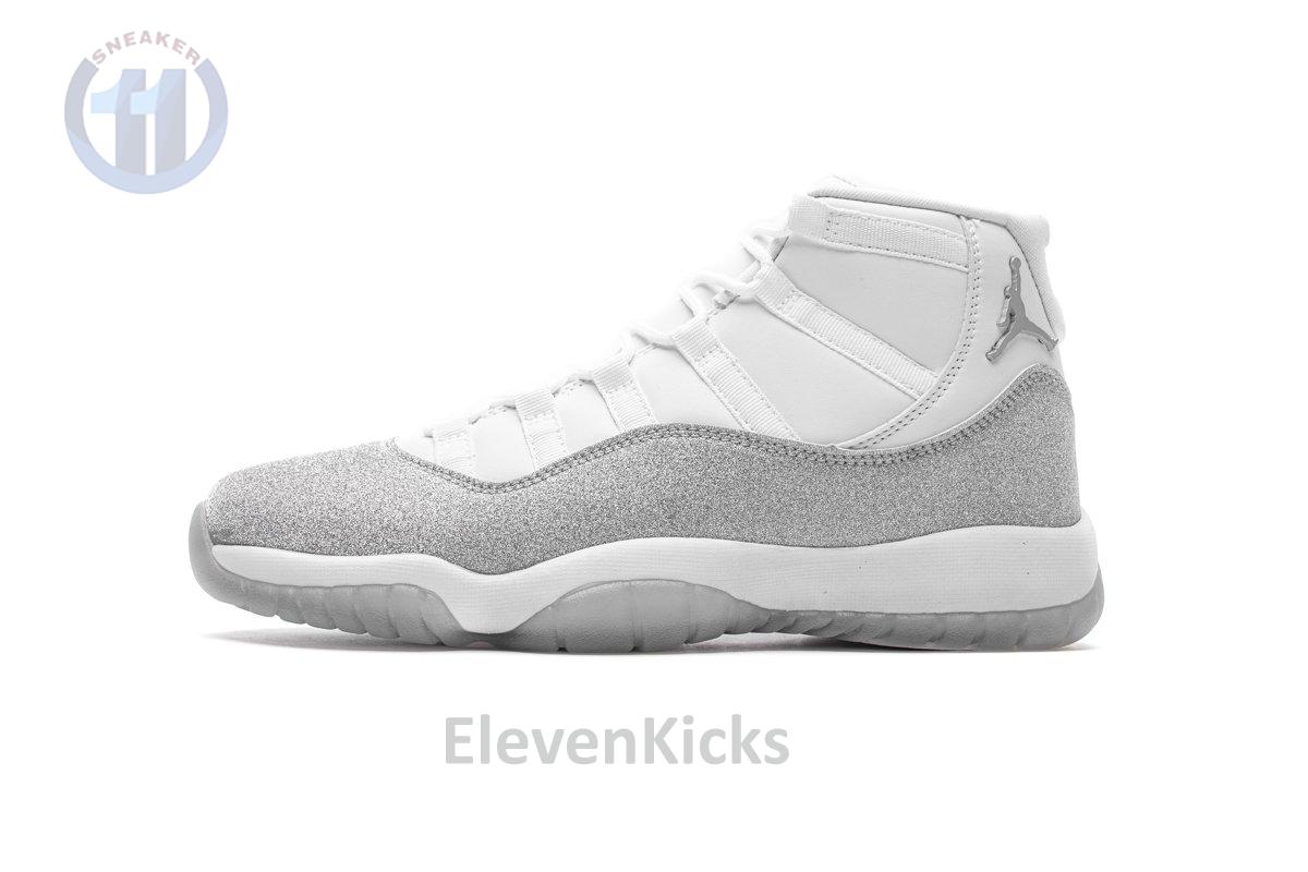 AR0715-100 WMNS Air Jordan 11 Retro White Metallic Silver