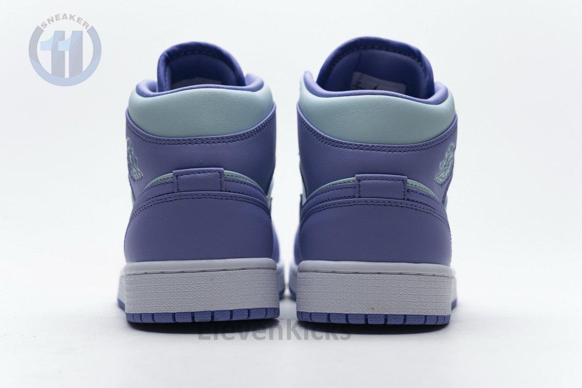554725-500 Air Jordan 1 Mid Purple Aqua Blue