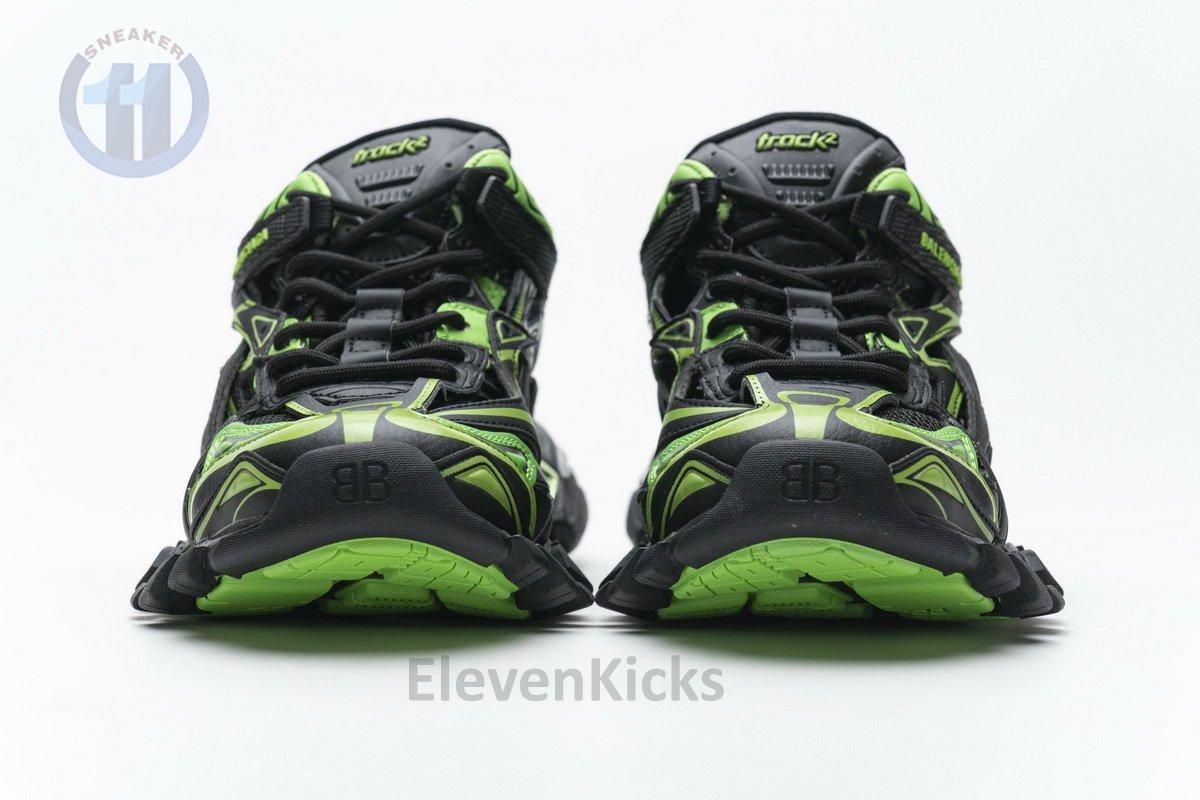568615 W2GN1 1012 Blenciaga Track 2 Sneaker Black Green