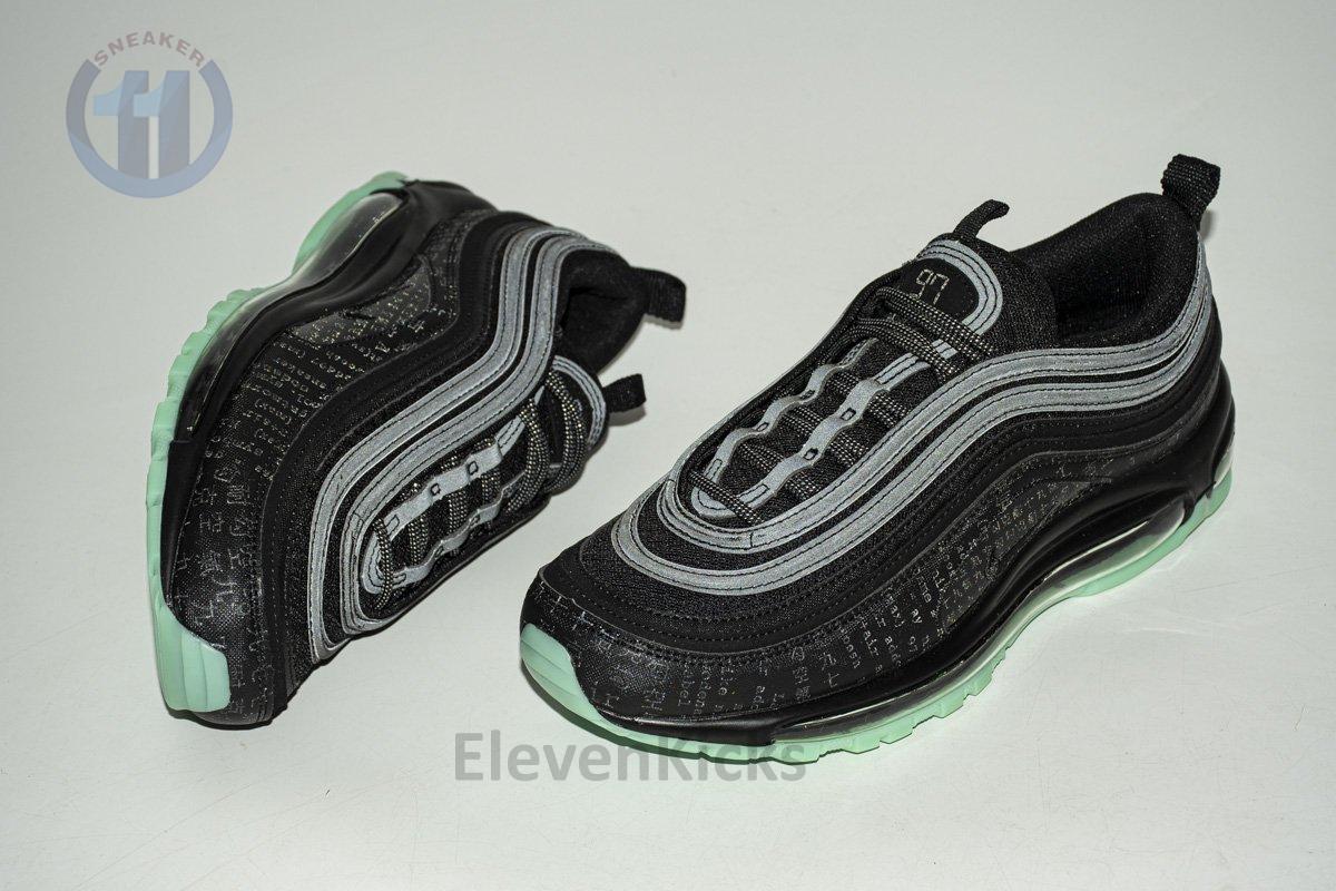 921826-017 Nike Air Max 97 Black Green Glow