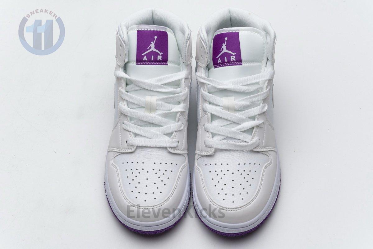 555112-100 Air Jordan 1 Mid SE White Fuchsia Blast