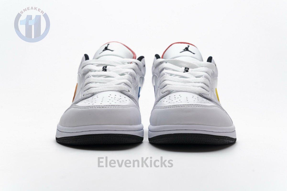 CW7009-100 Air Jordan 1 Low White Multi-Color