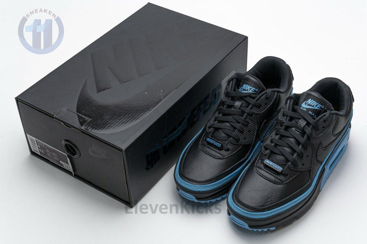 CJ7197-002 Undefeated x Nike Air Max 90 Black Blue Fury