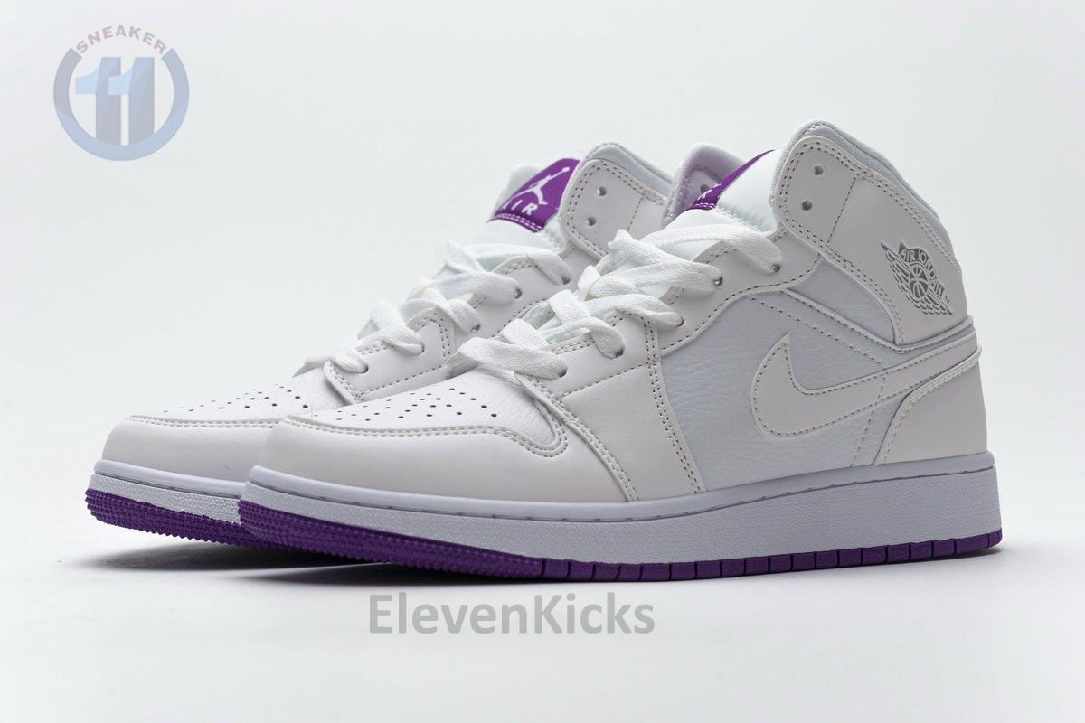 555112-100 Air Jordan 1 Mid SE White Fuchsia Blast