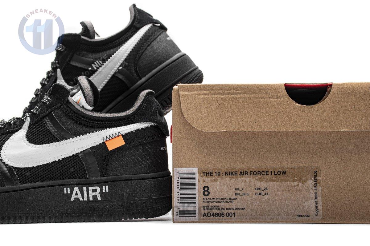 AO4606-001 OFF White X Air Force 1 Low Black