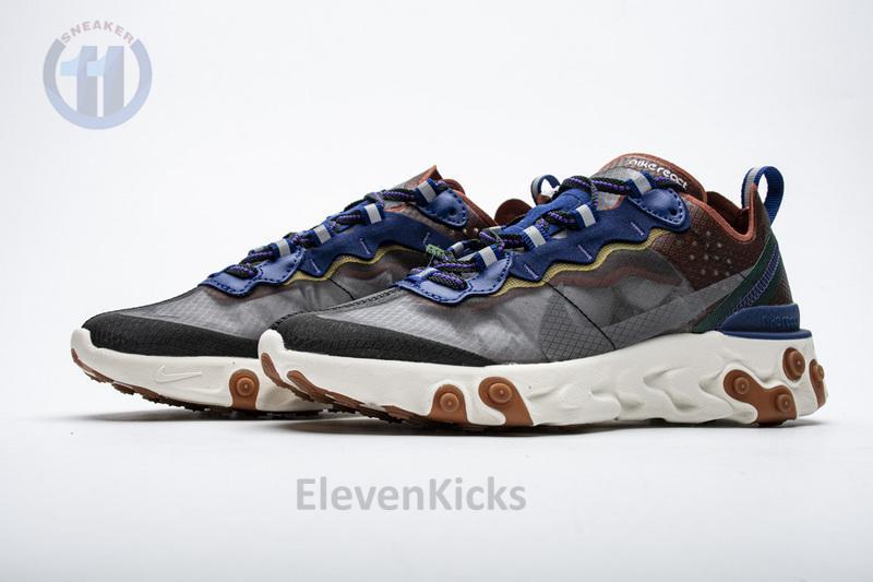 Nike React Element 87 MossBlackDeep Royal Blue AO1090-200