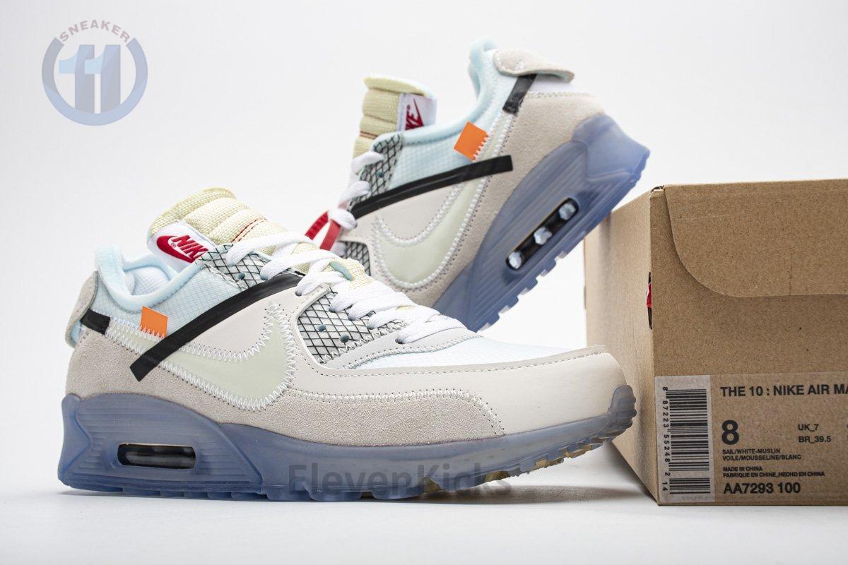 AA7293-100 Off-White x Nike Air Max 90 “All White”