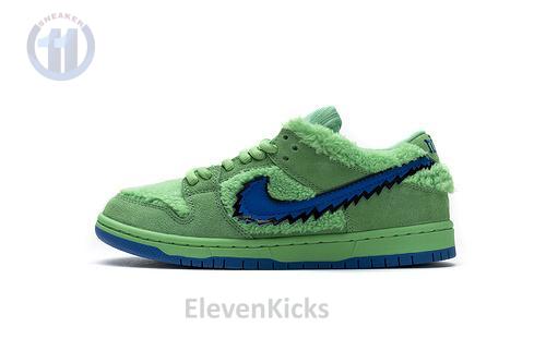CJ5378-300 Grateful Dead x Nike SB Dunk Low Pro QS“ Green Bear”